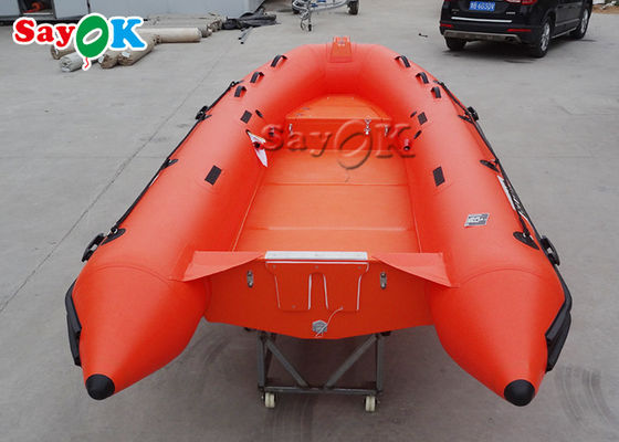 12,8 stopy 390 cm czerwone nadmuchiwane łodzie z PVC z silnikiem zaburtowym