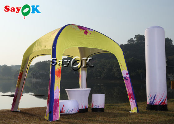 Namiot powietrzny Camping Dostosowany żółty nadmuchiwany namiot powietrzny Namiot z baldachimem altany