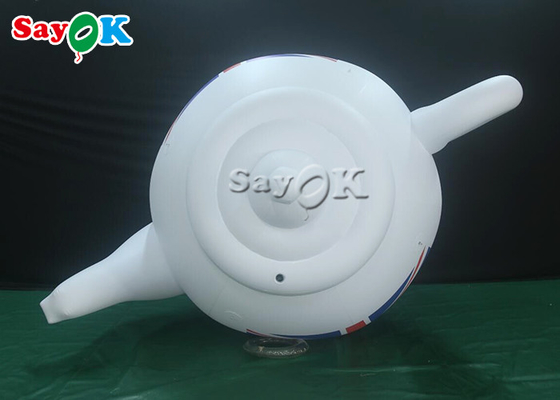 2m 6,6 stopy biały reklamowy nadmuchiwany czajniczek z nadrukiem powietrznym