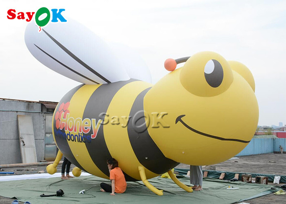 Niestandardowe gigantyczne nadmuchiwane pszczoły reklamowe stojący model kreskówek