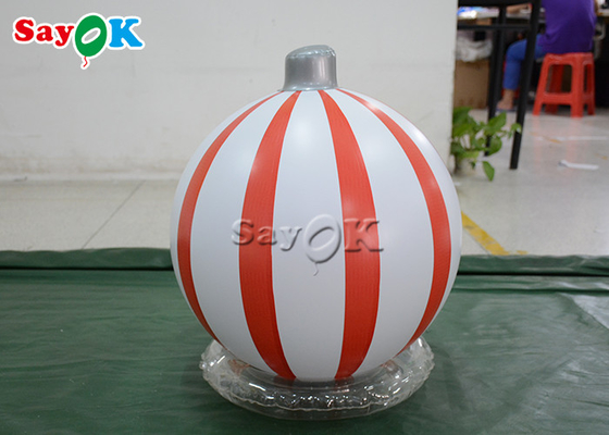 0.6m Czerwony i biały PVC samopompujący balon świąteczny Dostosowany wystrój sklepu