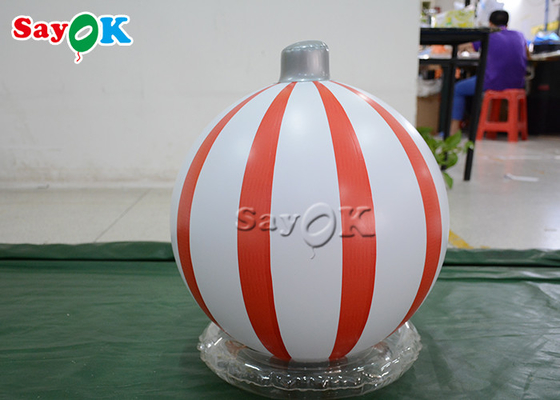 0.6m Czerwony i biały PVC samopompujący balon świąteczny Dostosowany wystrój sklepu