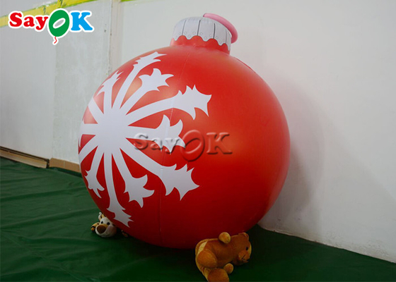 1.2m czerwony nadmuchiwany festiwal kulek śniegu świąteczna dekoracja dziedzińca