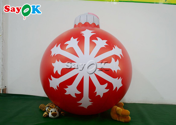 1.2m czerwony nadmuchiwany festiwal kulek śniegu świąteczna dekoracja dziedzińca
