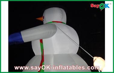 Outdoor 5m Giant Lighting Nadmuchiwane dekoracje świąteczne Snowman