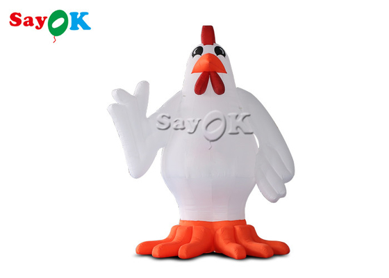 Festiwal Party Decor Białe nadmuchiwane postacie z kreskówek 13ft Animal Chicken Rooster Model