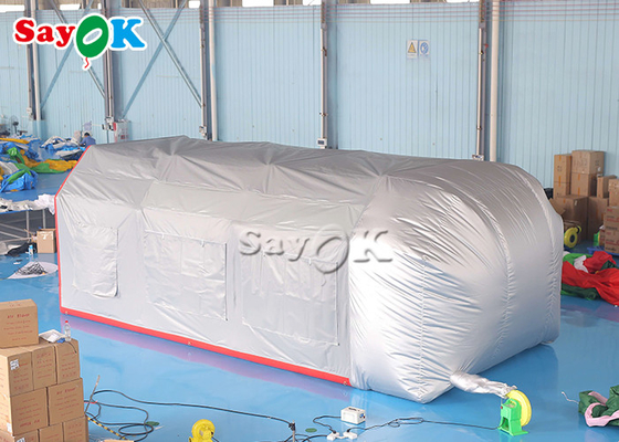 Nadmuchiwany namiot roboczy szary hermetyczny nadmuchiwany namiot powietrzny wysadzić kabinę lakierniczą malowanie samochodu