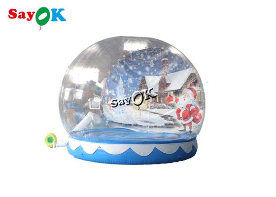 Przezroczysty nadmuchiwany świąteczny dom Bounce Snow Globe 3m 10ft do dekoracji świątecznych