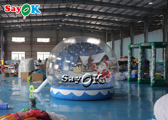 Przezroczysty nadmuchiwany świąteczny dom Bounce Snow Globe 3m 10ft do dekoracji świątecznych