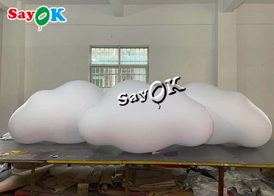3m 10ft Niestandardowe produkty nadmuchiwane Sufit wiszący Balon w chmurze PVC ze światłami LED