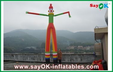 8m żółty nadmuchiwane Clown Dancer Double Legs Sky For Advertising