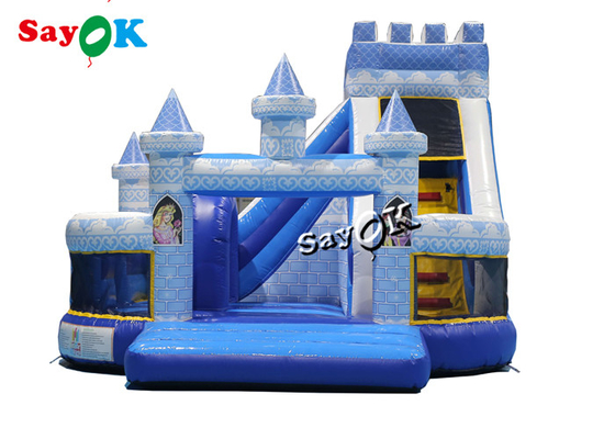 5m 16,5 stopy Niebieska księżniczka Bouncing Castle Commercial Inflatable Jumping Hhouse