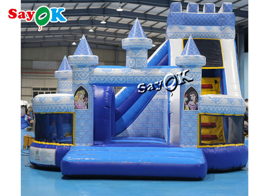 5m 16,5 stopy Niebieska księżniczka Bouncing Castle Commercial Inflatable Jumping Hhouse
