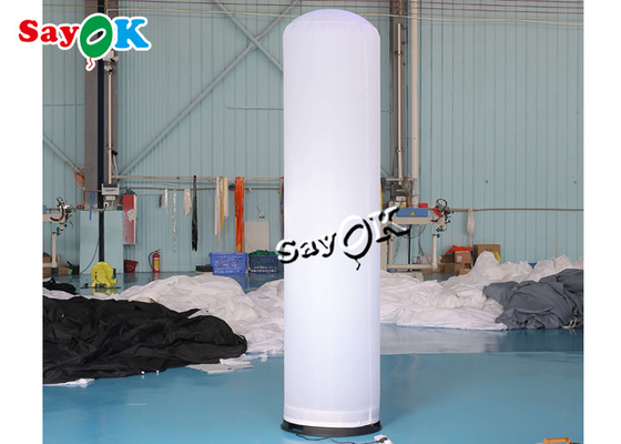 Niestandardowa biała nadmuchiwana kolumna słupowa LED do reklamy