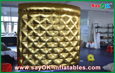 Golden LED Inflatable Photo Booth / Strong Oxford Photo Photobooth z oświetleniem LED
