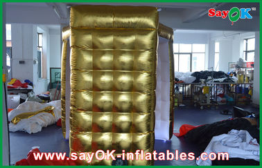Golden LED Inflatable Photo Booth / Strong Oxford Photo Photobooth z oświetleniem LED