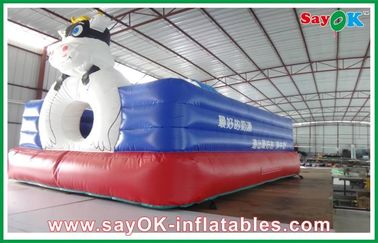 Czerwony / niebieski PCV Gigantyczny nadmuchiwany krowa Bouncer dla parku rozrywki