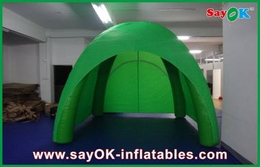 Słoneczna osłona kopuły przeciwsłonecznej Obudowa namiotu Wystawa Zielony gigantyczny nadmuchiwany namiot powietrzny / Plandeka PCV Namiot kempingowy