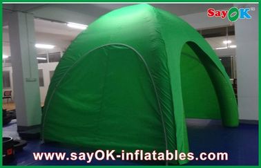 Słoneczna osłona kopuły przeciwsłonecznej Obudowa namiotu Wystawa Zielony gigantyczny nadmuchiwany namiot powietrzny / Plandeka PCV Namiot kempingowy
