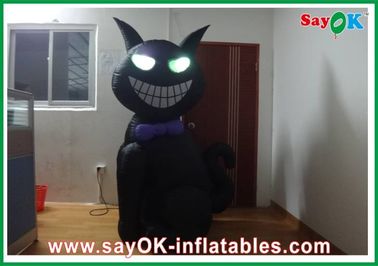 1m - 4m Nadmuchiwane Halloween Cat z oświetleniem Led Oświetlenie Bouncers Rentals