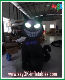 1m - 4m Nadmuchiwane Halloween Cat z oświetleniem Led Oświetlenie Bouncers Rentals