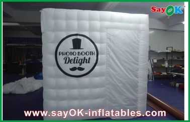 Stoisko reklamowe wyświetla Cube Portable Mobile Inflatable Photo Booth LED z nadrukiem logo ROHS