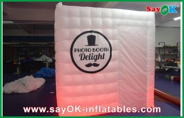 Stoisko reklamowe wyświetla Cube Portable Mobile Inflatable Photo Booth LED z nadrukiem logo ROHS