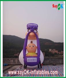 Wydmuchuj postacie kreskówek Cute 2m - 8m Nadmuchany kreskówka PVC Purple biały dla reklamy