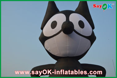 Zwierzęta na powietrze Tkanina Oxford PVC Nawietrzalny czarny kot na imprezę / park rozrywki