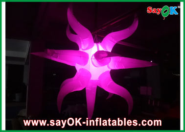 Dia 1m - 3m Nylon Oxford Nadmuchiwane oświetlenie dekoracji Pink For Party