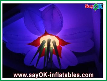 Ozdobna tkanina nylonowa Nadmuchiwana średnica kwiatu 2,5m z oświetleniem LED