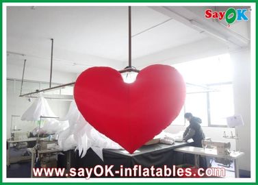 Party Inflatable Lighting Decoration, 190T Nylon Cloth Nadmuchiwane serce