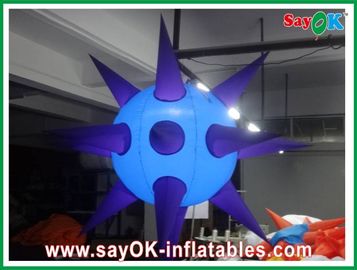 Dekoracja LED Nadmuchiwany model kuli jeżowca z kolorowymi światłami na imprezy i dyskoteki