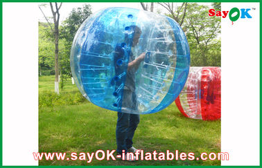 Nadmuchiwane interaktywne gry Nadmuchiwany zderzak Bubble Ball Zorbing 0,8 mm PVC / TPU dla rodziny