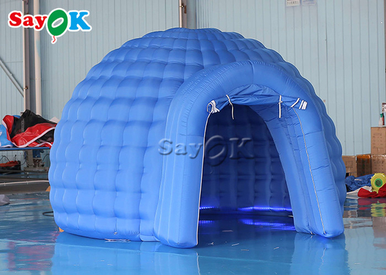 Niebieski cyfrowy nadmuchiwany namiot kopułowy planetarium do użytku w pomieszczeniach