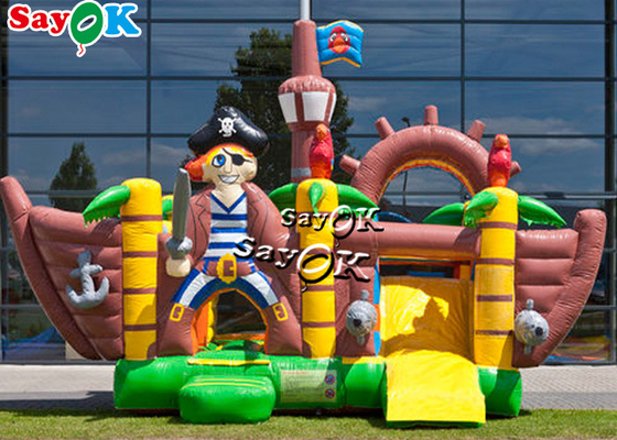 Outdoor Pirate Jump Castle Nadmuchiwana trampolina ze zjeżdżalnią dla dzieci