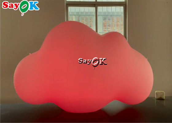 ROHS Niestandardowe produkty nadmuchiwane Sufit wiszący Balon w chmurze PVC ze światłami LED