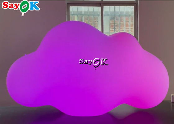ROHS Niestandardowe produkty nadmuchiwane Sufit wiszący Balon w chmurze PVC ze światłami LED