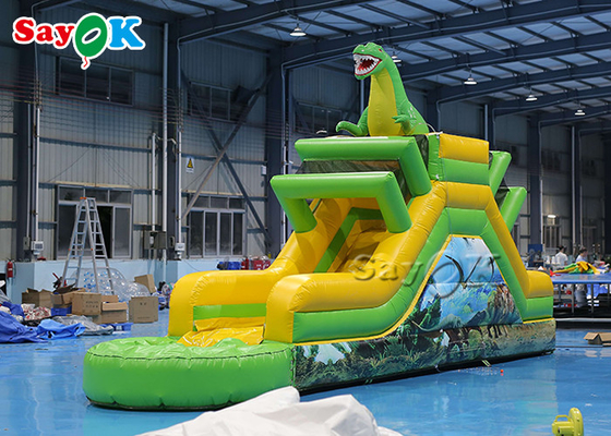 Naduchowy skakacz, naduchowy zjeżdżalnik z dinozaurami, naduchowy zjeżdżalnik wodny 9.3x2x3.5mH