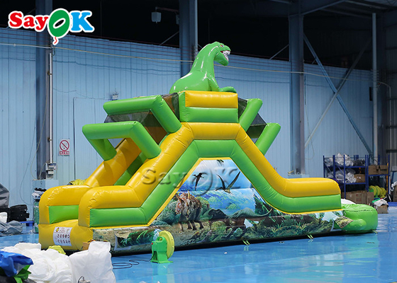 Naduchowy skakacz, naduchowy zjeżdżalnik z dinozaurami, naduchowy zjeżdżalnik wodny 9.3x2x3.5mH