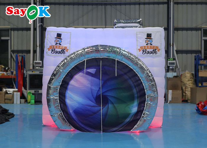 210D Oxford Cloth White Inflatable Photo Booth 7 * 7 * 4mH Kolor niestandardowy