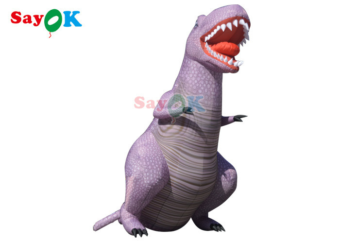 Nadmuchany dinozaur świąteczny Duży rozmiar 5m Nadmuchany Tyrannosaurus Rex Dinosaur pełna drukowanie