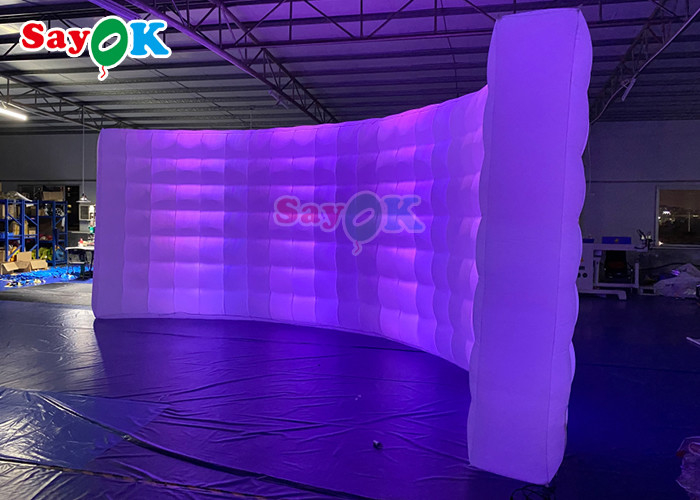 Kręta ściana wielokolorowa podmuchalna ściana z paskami LED Photo Booth Wall For Sale