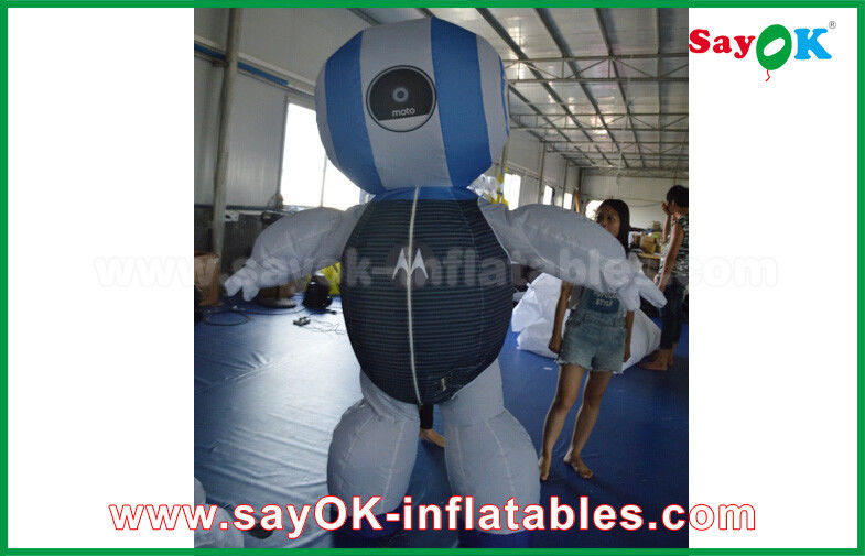 Gigantyczny Robot Nadmuchowy Custom 2mH Oxford Robot Tkaniny Custom Produkty Nadmuchowe Niebieski Do Reklamy