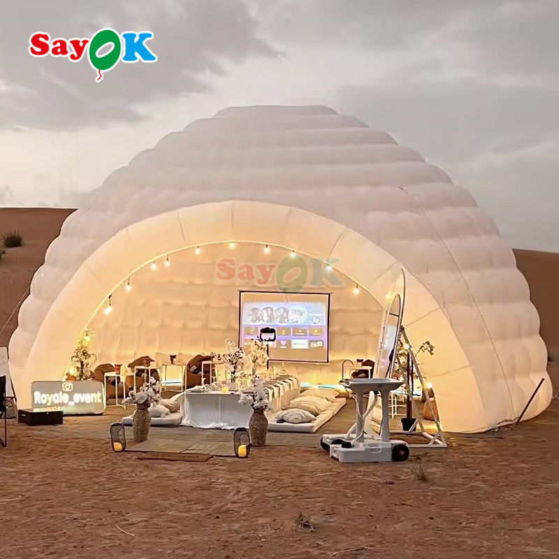 8m 26ft Trwały Oxford Tkanina Duży Igloo Dome namiot z powietrzem