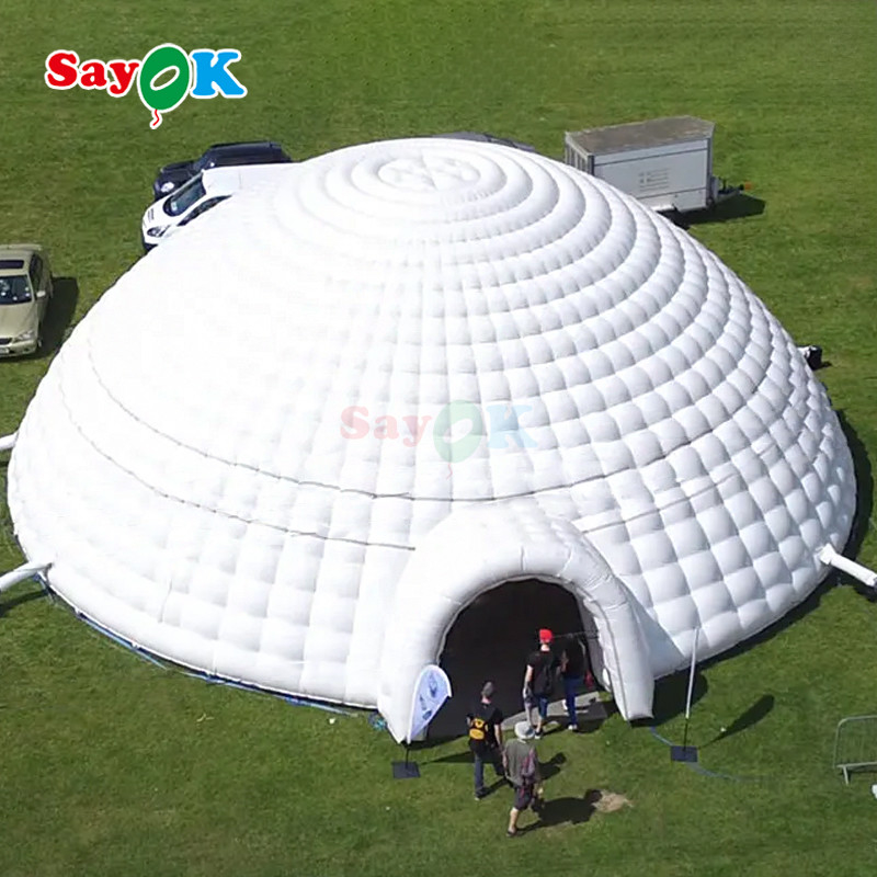 PVC Tarpaulin 12m 40ft Giant Inflatable Igloo Tent Dome dla imprezy na świeżym powietrzu