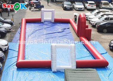 20 * 8m Czerwona plandeka PVC Nadmuchiwane gry sportowe Outdoor Football Field