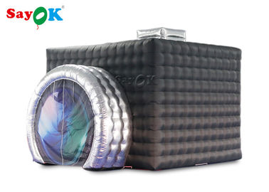 Nadmuchiwany namiot fotograficzny w kolorze czarnym + srebrnym z diodą LED na imprezę