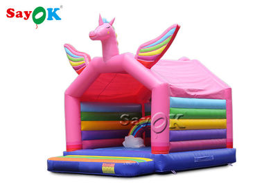5x4mH Nadmuchiwany zamek dla dzieci Princess Pink Rainbow Unicorn
