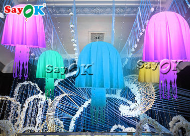 Nylonowa tkanina 190T 16 kolorów Nadmuchiwane meduzy ledowe do dekoracji imprez